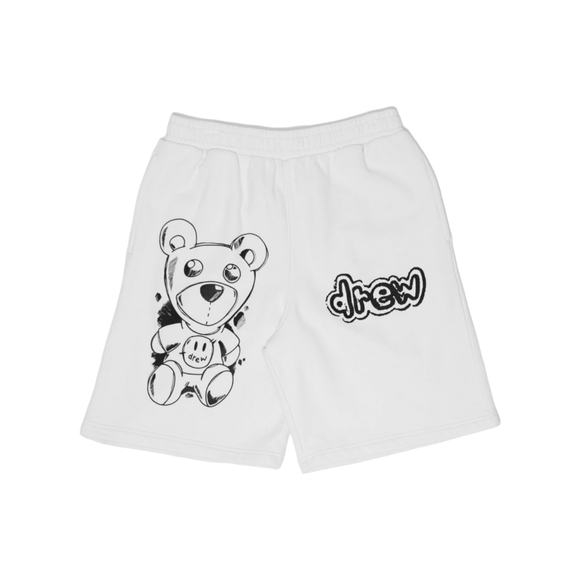 drew house theodore sketch sweatshort, off-white - Picture 2 of 10